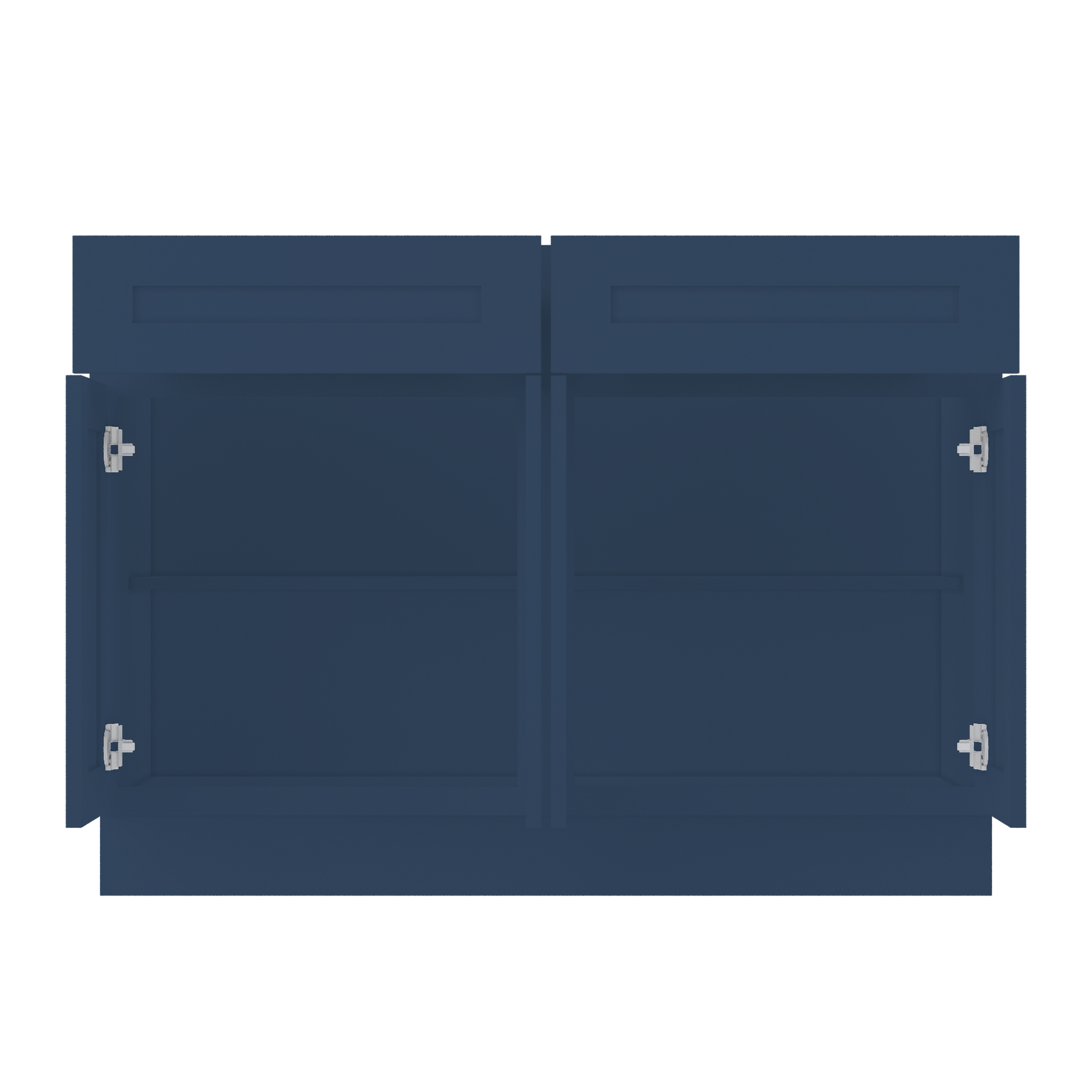 Base Kitchen Cabinet B48 Danbury Blue LessCare 48 in. width 34.5 in. height 24 in. depth - Kitchen Cabinets