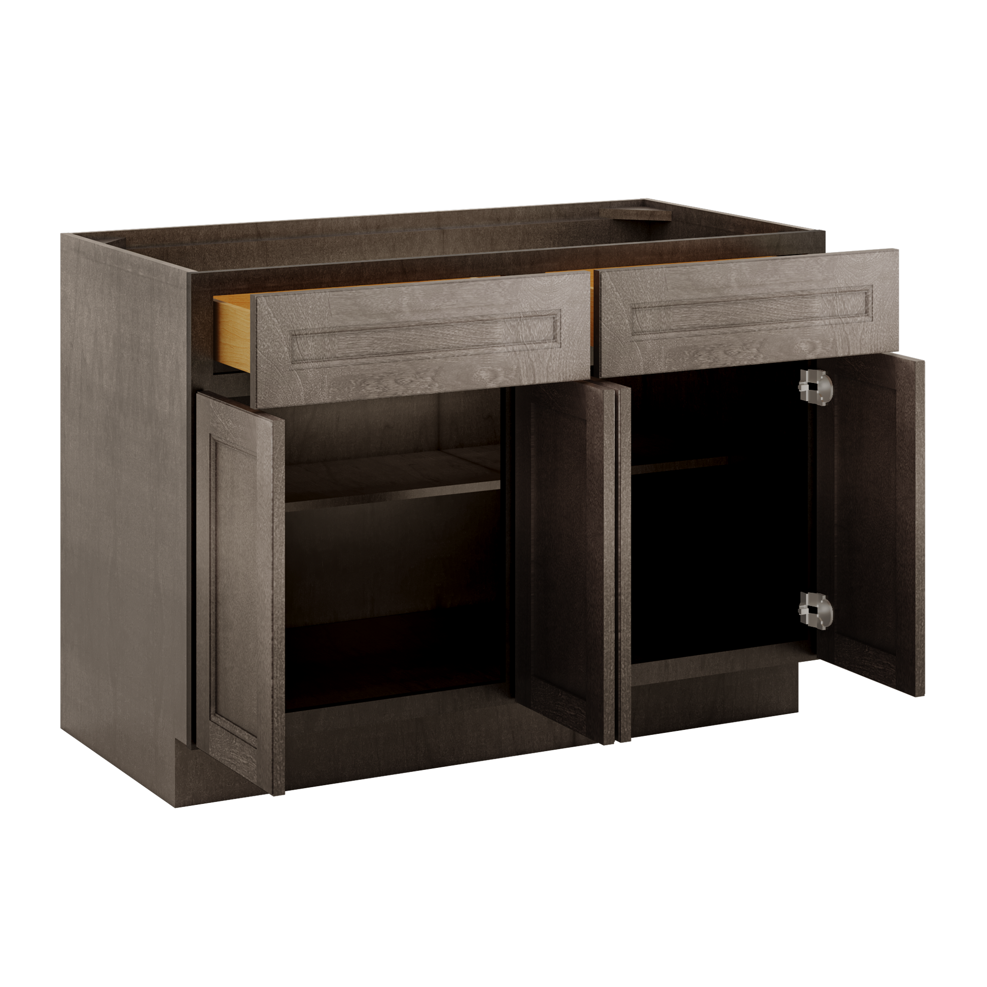 Base Kitchen Cabinet B48 Milan Slate 48 in. width 34.5 in. height 24 in. depth - Kitchen Cabinets