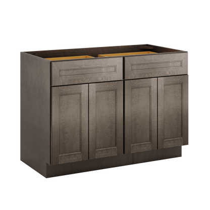 Base Kitchen Cabinet B48 Milan Slate 48 in. width 34.5 in. height 24 in. depth - Kitchen Cabinets