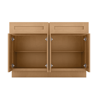 Base Kitchen Cabinet B48 Shaker Toffee 48 in. width 34.5 in. height 24 in. depth - Kitchen Cabinets