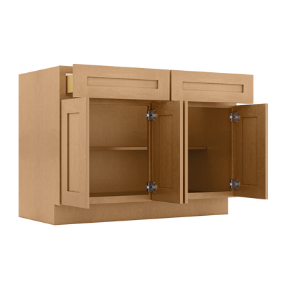 Base Kitchen Cabinet B48 Shaker Toffee 48 in. width 34.5 in. height 24 in. depth - Kitchen Cabinets