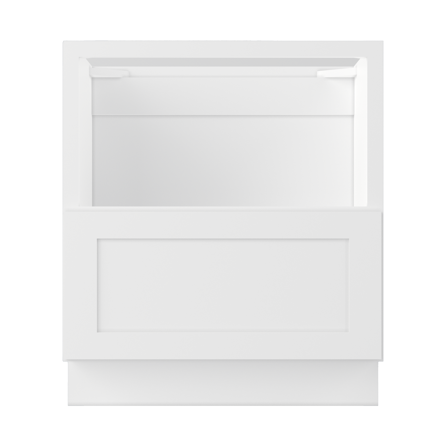 Base microwave cabinet with one drawer BMC30 Alpina White LessCare 30 in. width 34.5 in. height 24 in. depth - Kitchen