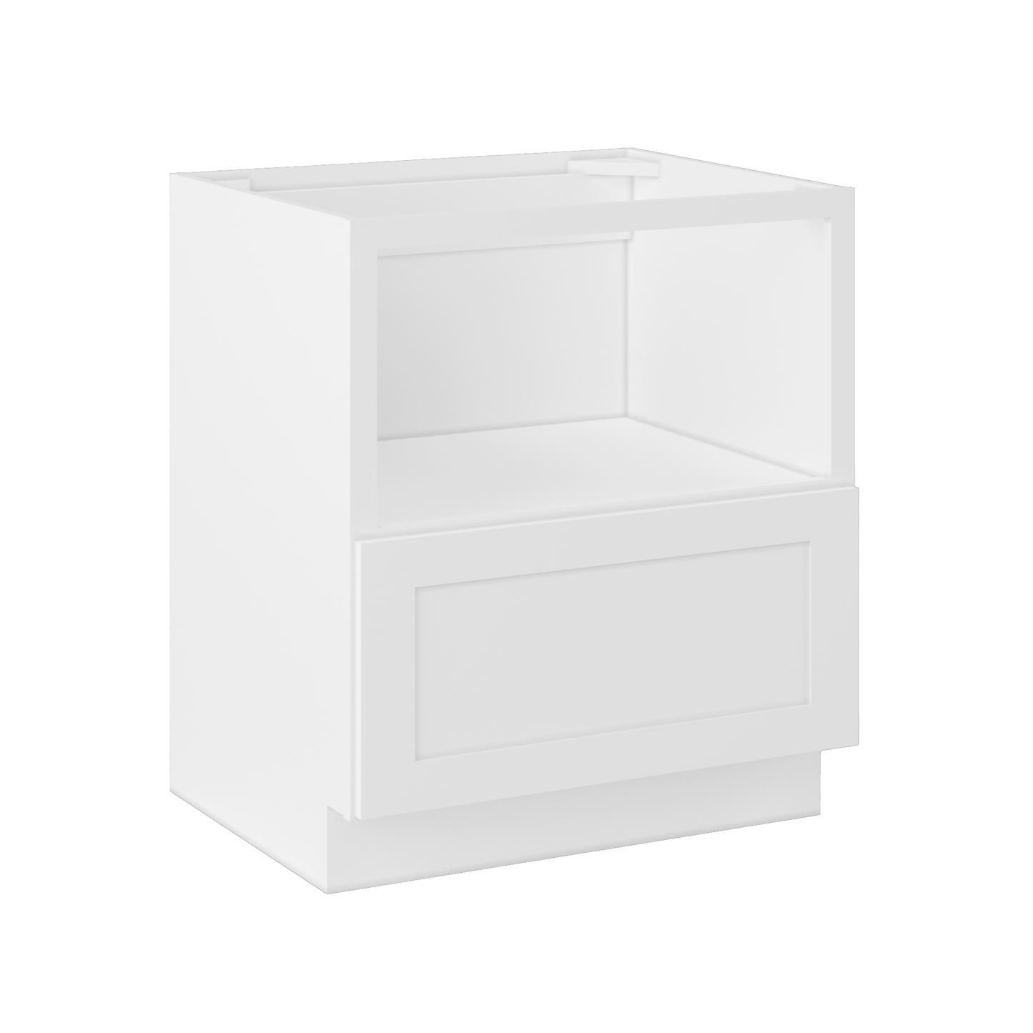 Base microwave cabinet with one drawer BMC30 Alpina White LessCare 30 in. width 34.5 in. height 24 in. depth - Kitchen