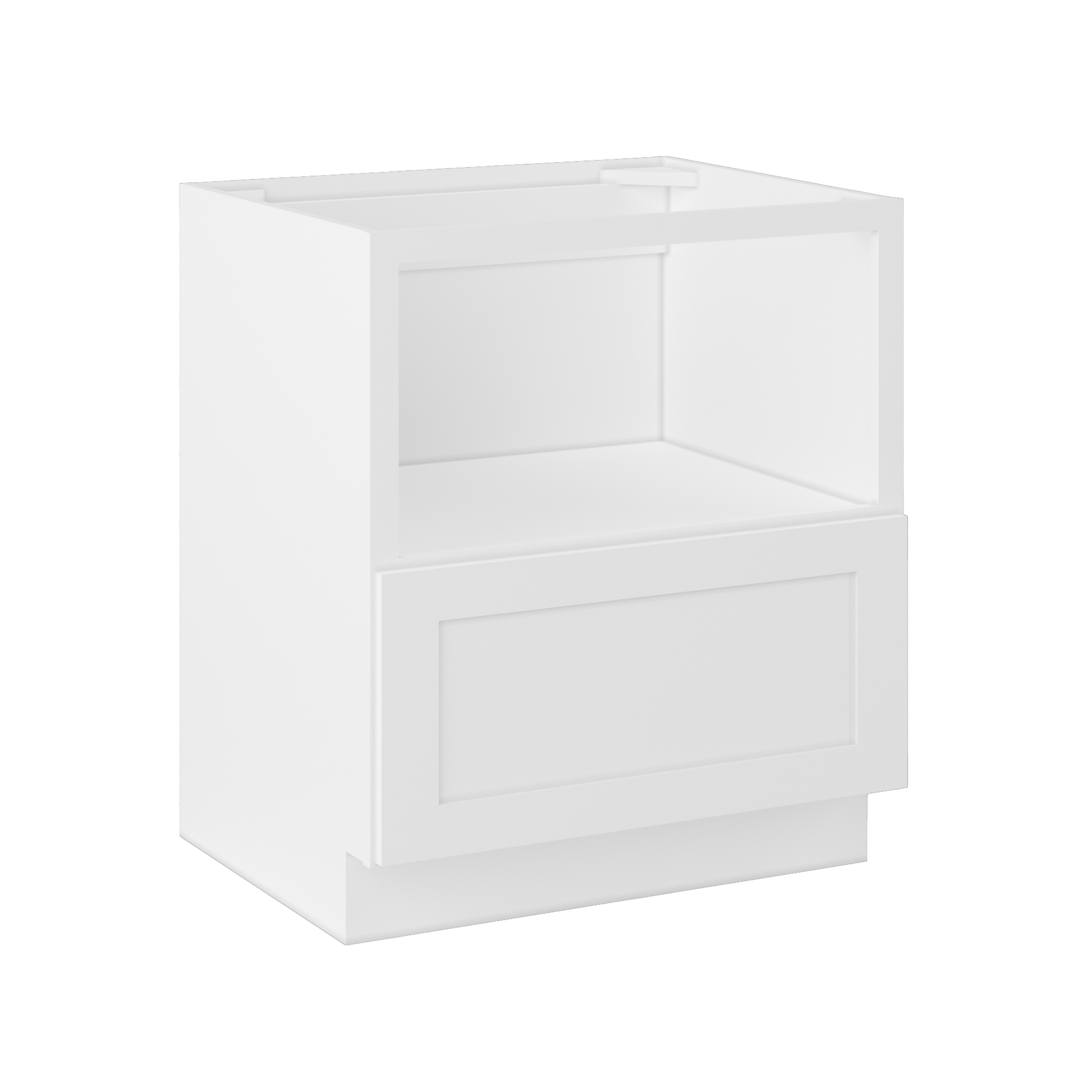 Base microwave cabinet with one drawer BMC30 Alpina White LessCare 30 in. width 34.5 in. height 24 in. depth - Kitchen