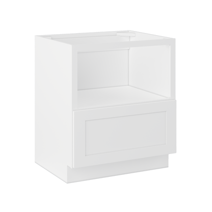 Base microwave cabinet with one drawer BMC30 Alpina White LessCare 30 in. width 34.5 in. height 24 in. depth - Kitchen
