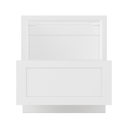 Base microwave cabinet with one drawer BMC30 Alpina White LessCare 30 in. width 34.5 in. height 24 in. depth - Kitchen