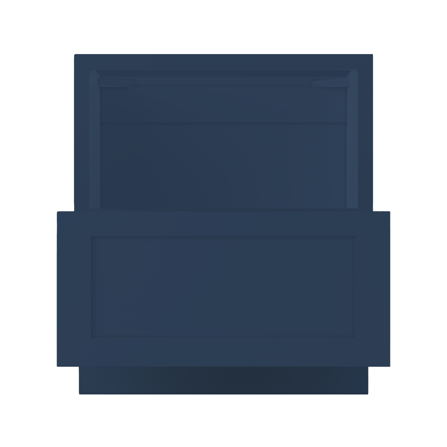 Base microwave cabinet with one drawer BMC30 Danbury Blue LessCare 30 in. width 34.5 in. height 24 in. depth - Kitchen