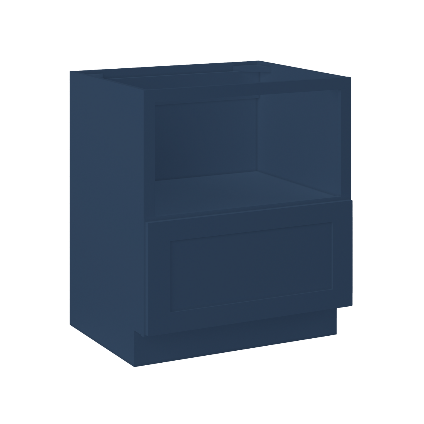 Base microwave cabinet with one drawer BMC30 Danbury Blue LessCare 30 in. width 34.5 in. height 24 in. depth - Kitchen