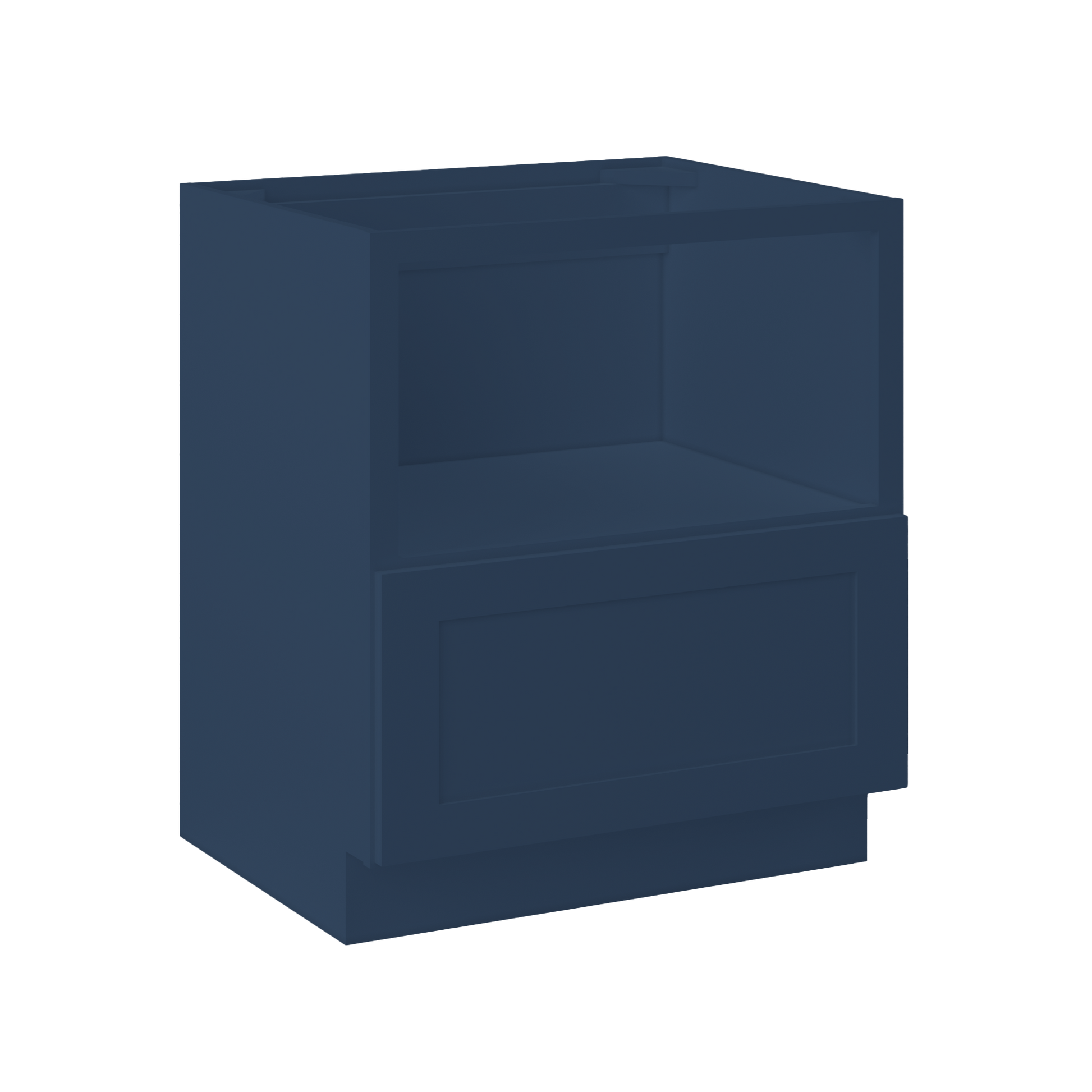 Base microwave cabinet with one drawer BMC30 Danbury Blue LessCare 30 in. width 34.5 in. height 24 in. depth - Kitchen