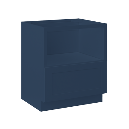Base microwave cabinet with one drawer BMC30 Danbury Blue LessCare 30 in. width 34.5 in. height 24 in. depth - Kitchen