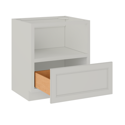 Base microwave cabinet with one drawer BMC30 Milan Pearl LessCare 30 in. width 34.5 in. height 24 in. depth - Kitchen