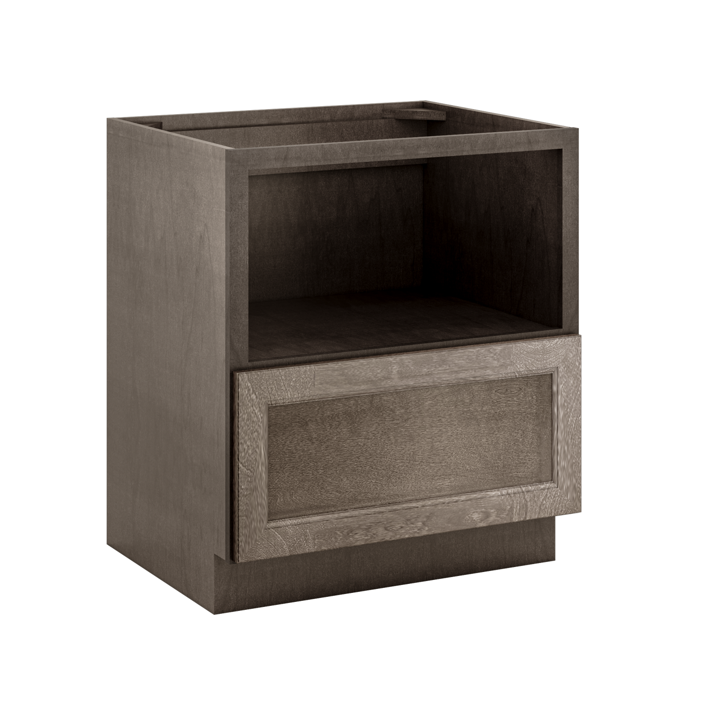 Base microwave cabinet with one drawer BMC30 Milan Slate LessCare 30 in. width 34.5 in. height 24 in. depth - Kitchen