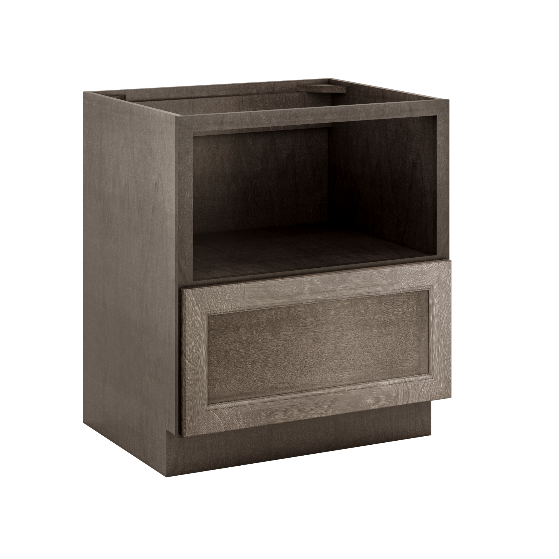 Base microwave cabinet with one drawer BMC30 Milan Slate LessCare 30 in. width 34.5 in. height 24 in. depth - Kitchen