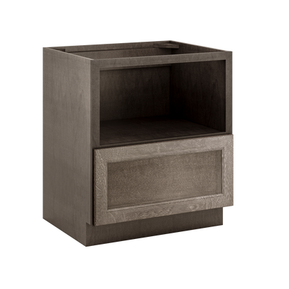Base microwave cabinet with one drawer BMC30 Milan Slate LessCare 30 in. width 34.5 in. height 24 in. depth - Kitchen