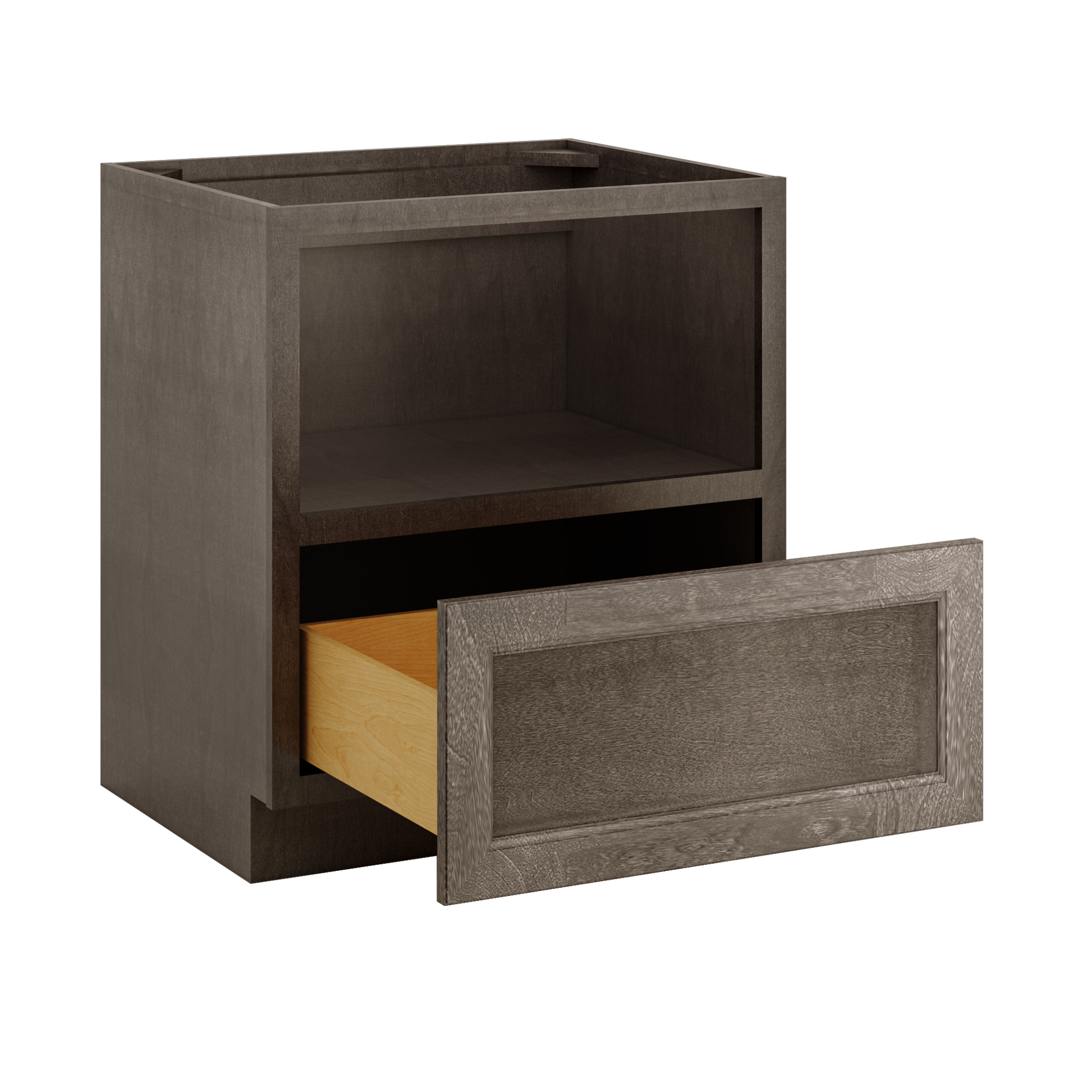 Base microwave cabinet with one drawer BMC30 Milan Slate LessCare 30 in. width 34.5 in. height 24 in. depth - Kitchen