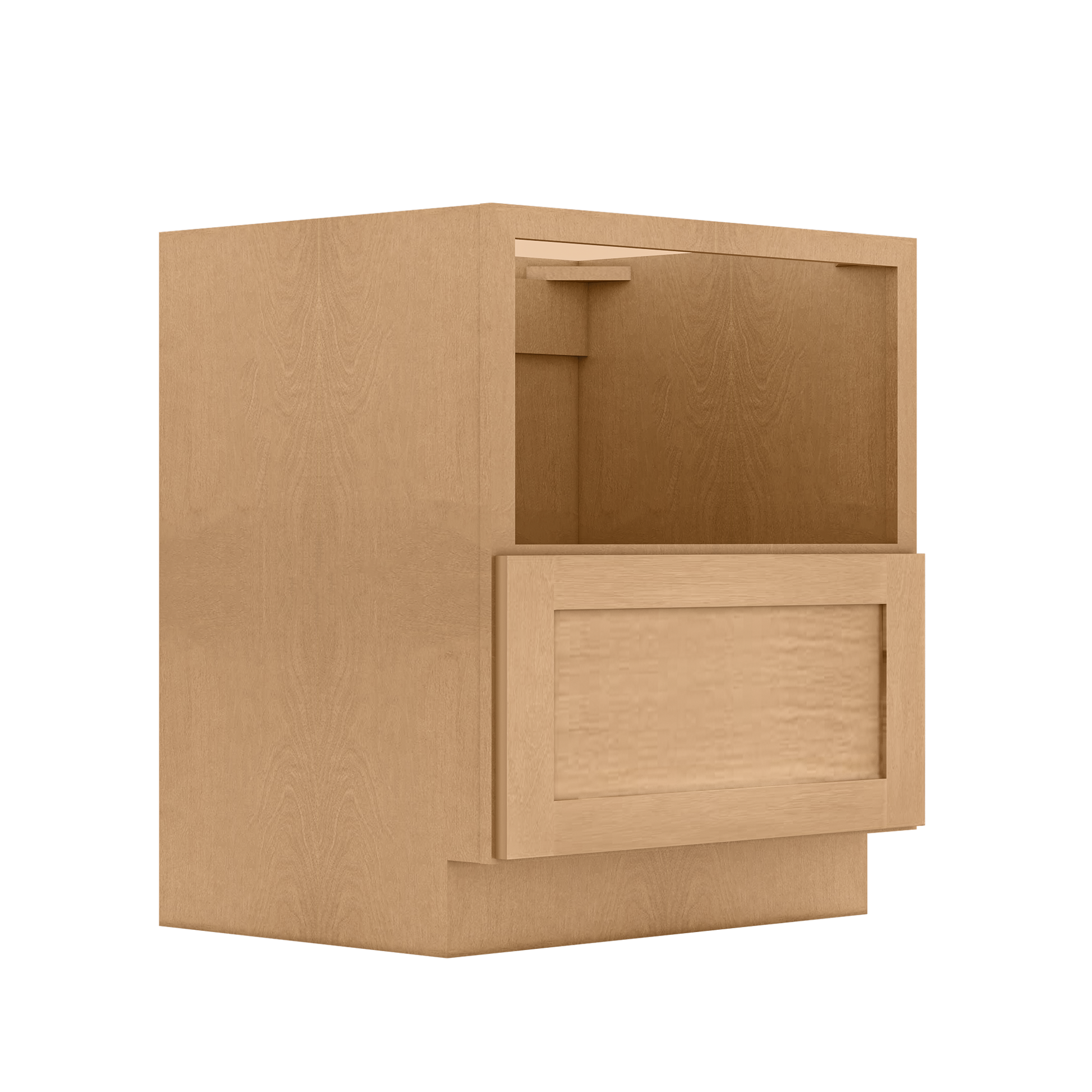 Base microwave cabinet with one drawer BMC30 Shaker Toffee LessCare 30 in. width 34.5 in. height 24 in. depth - Kitchen