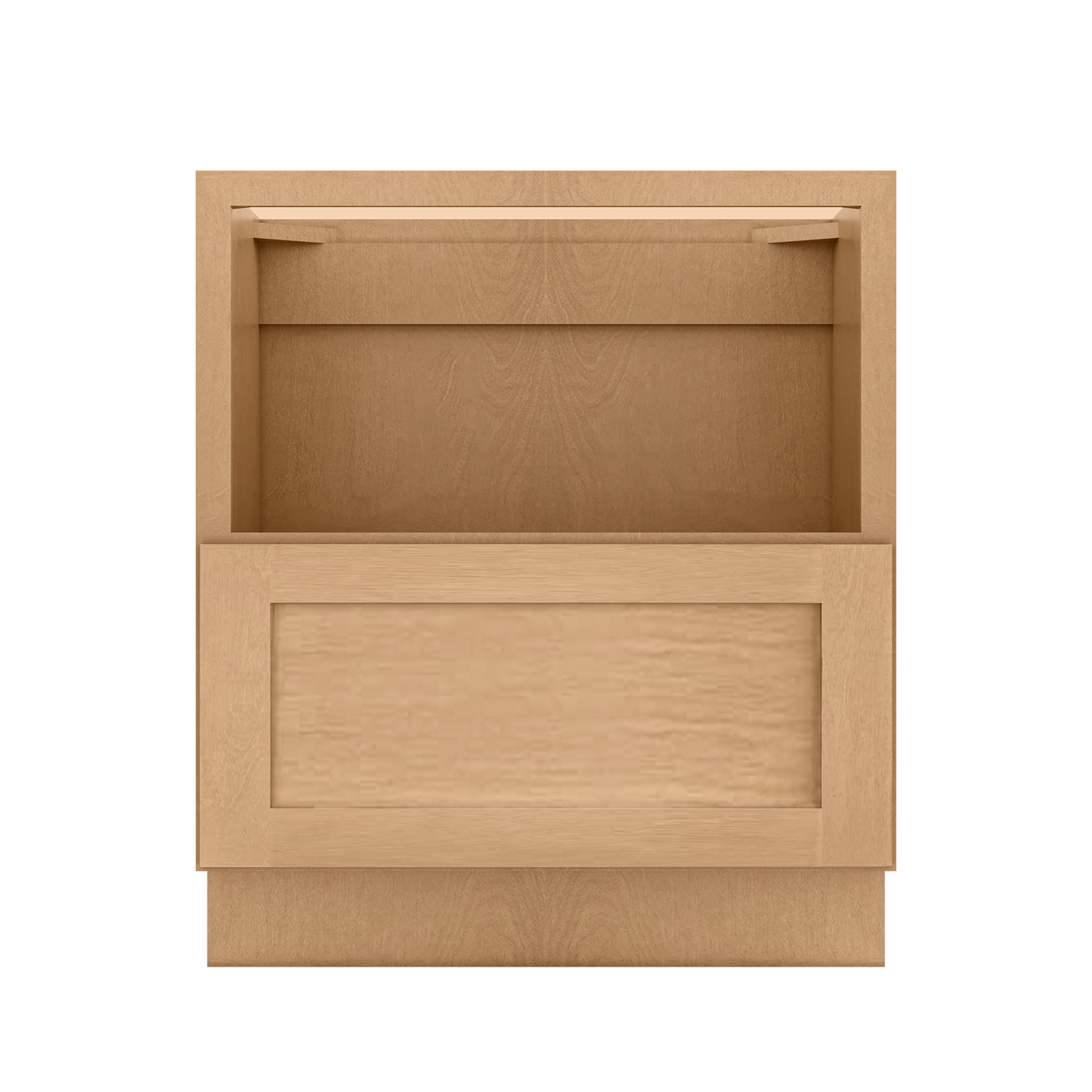 Base microwave cabinet with one drawer BMC30 Shaker Toffee LessCare 30 in. width 34.5 in. height 24 in. depth - Kitchen