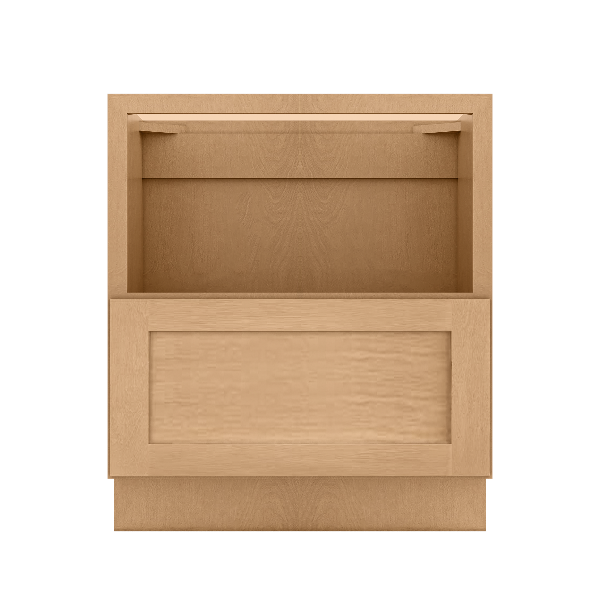 Base microwave cabinet with one drawer BMC30 Shaker Toffee LessCare 30 in. width 34.5 in. height 24 in. depth - Kitchen