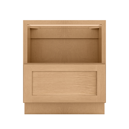 Base microwave cabinet with one drawer BMC30 Shaker Toffee LessCare 30 in. width 34.5 in. height 24 in. depth - Kitchen