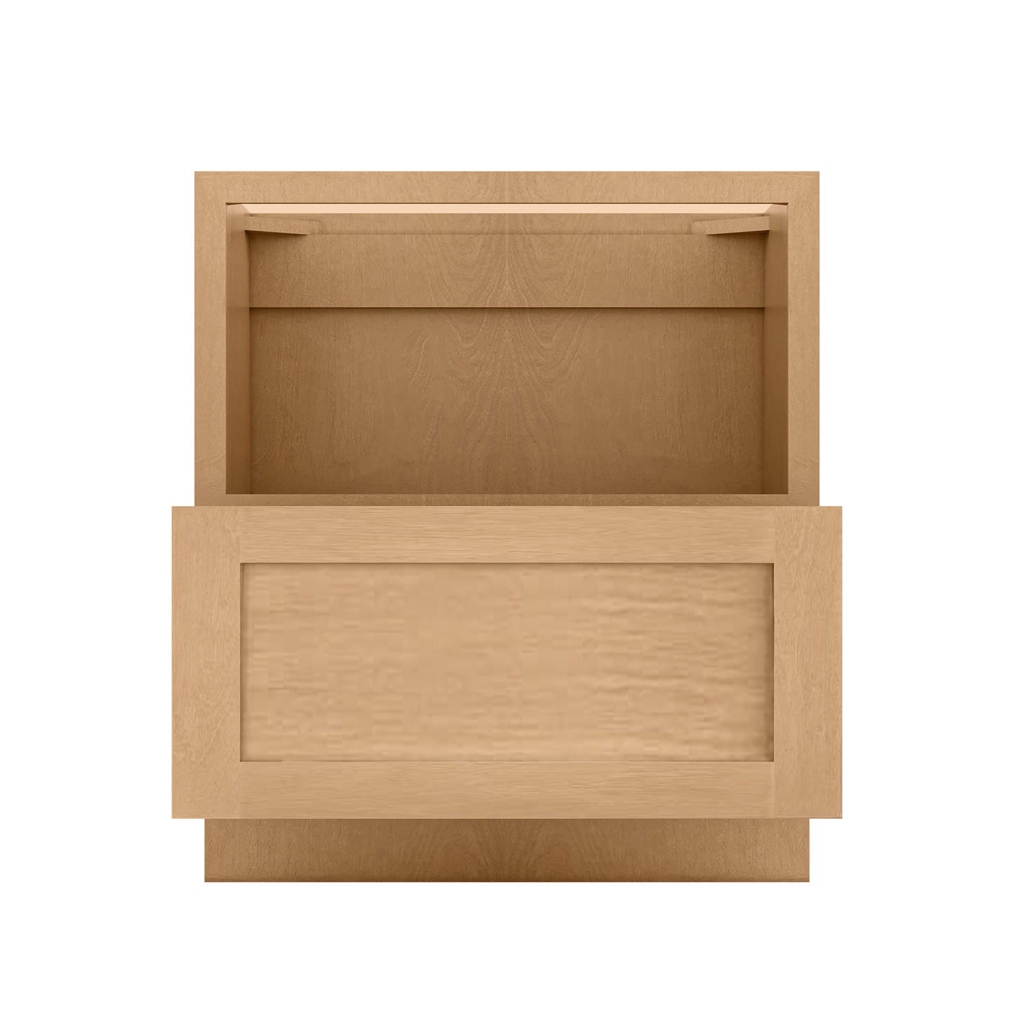 Base microwave cabinet with one drawer BMC30 Shaker Toffee LessCare 30 in. width 34.5 in. height 24 in. depth - Kitchen