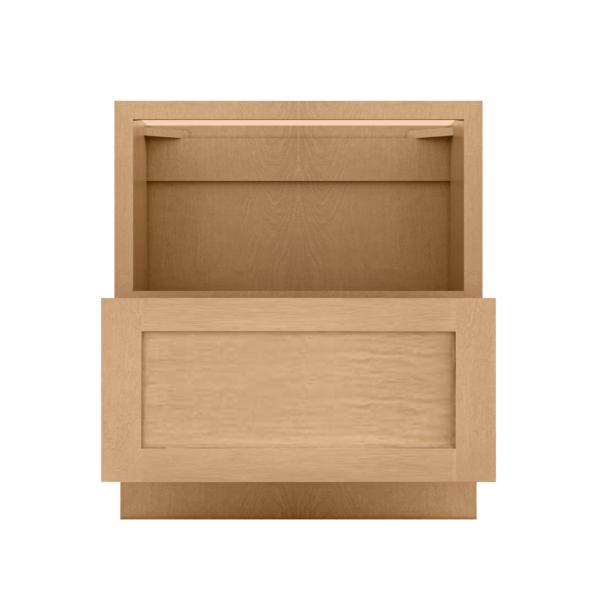 Base microwave cabinet with one drawer BMC30 Shaker Toffee LessCare 30 in. width 34.5 in. height 24 in. depth - Kitchen