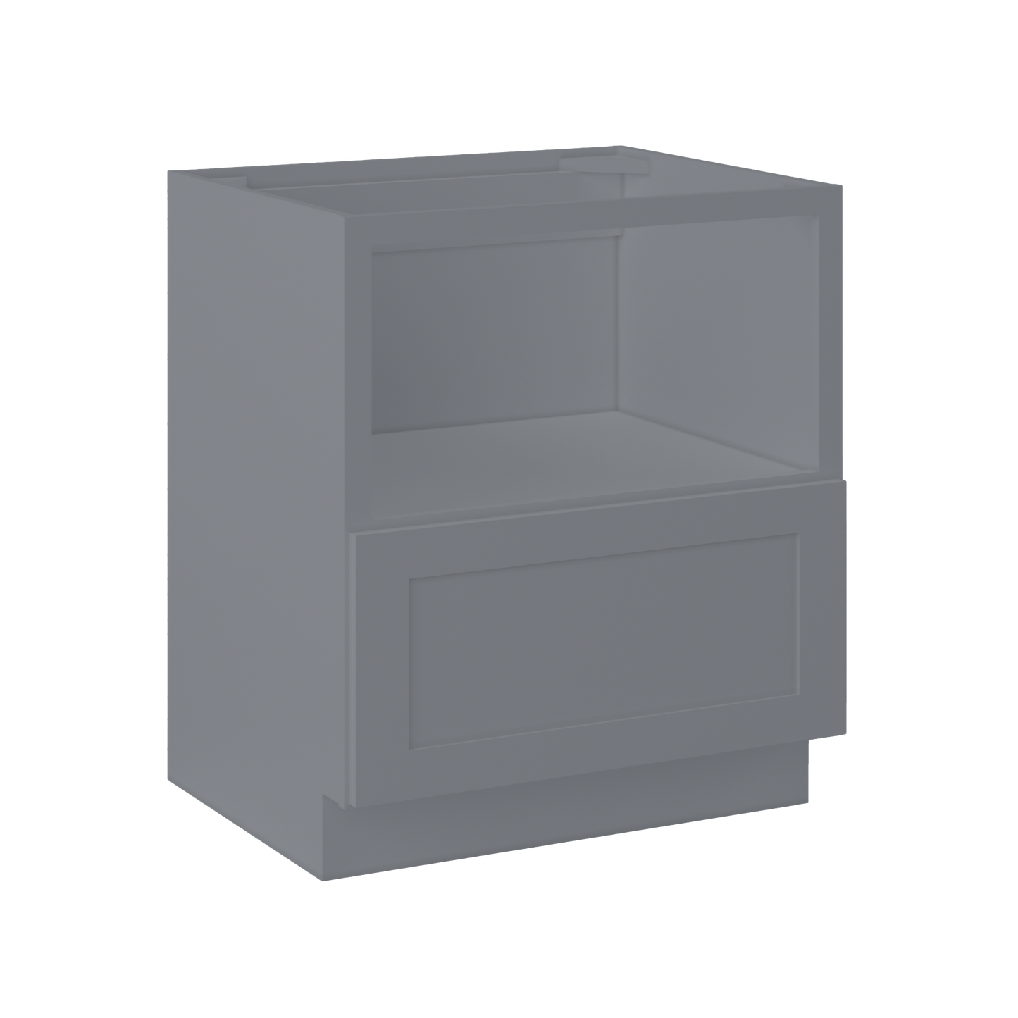 Base microwave cabinet with one drawer BMC30Colonial Gray LessCare 30 in. width 34.5 in. height 24 in. depth - Kitchen