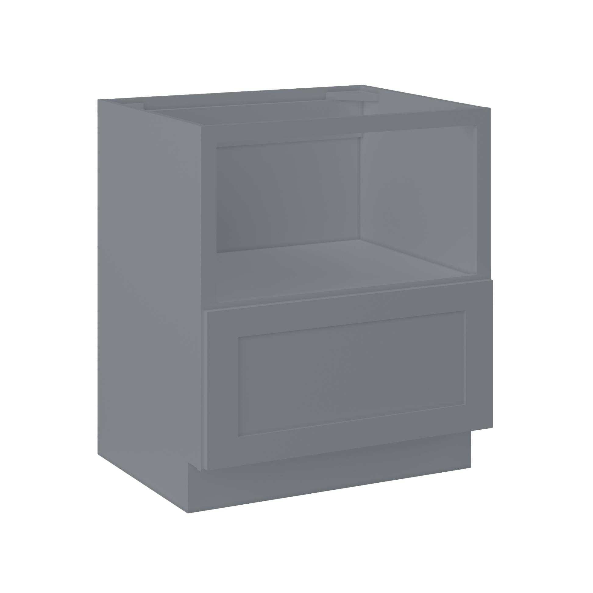 Base microwave cabinet with one drawer BMC30Colonial Gray LessCare 30 in. width 34.5 in. height 24 in. depth - Kitchen