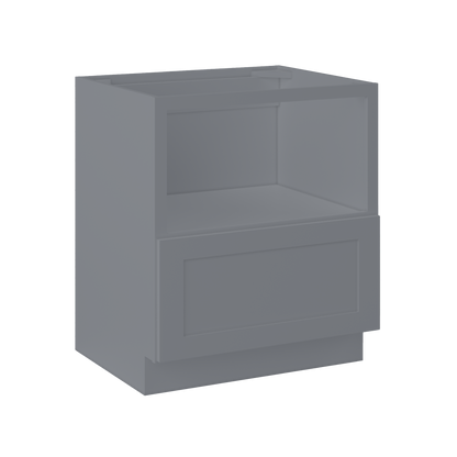 Base microwave cabinet with one drawer BMC30Colonial Gray LessCare 30 in. width 34.5 in. height 24 in. depth - Kitchen
