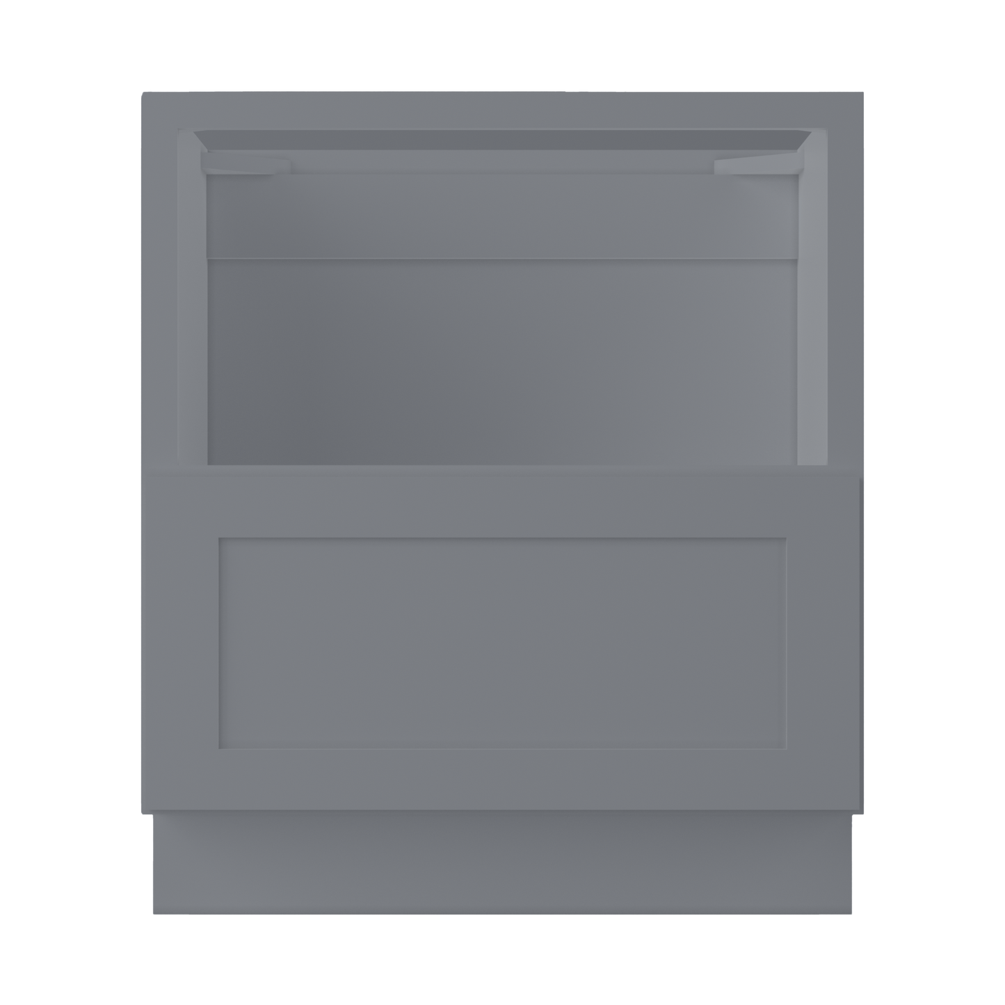 Base microwave cabinet with one drawer BMC30Colonial Gray LessCare 30 in. width 34.5 in. height 24 in. depth - Kitchen