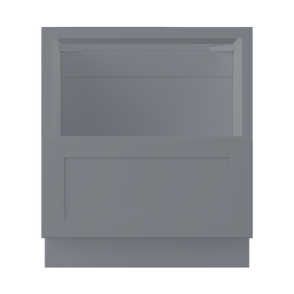 Base microwave cabinet with one drawer BMC30Colonial Gray LessCare 30 in. width 34.5 in. height 24 in. depth - Kitchen