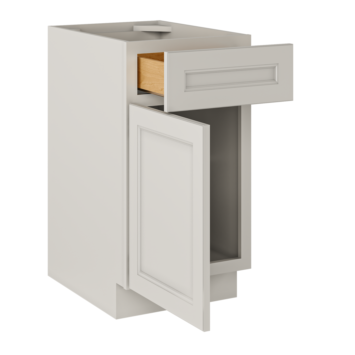 Base Single Door One Drawer 18’’ Wide Milan Pearl Cabinet - Kitchen Cabinets