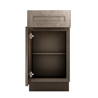 Base Single Door One Drawer 18’’ Wide Milan Slate Cabinet