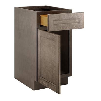 Base Single Door One Drawer 18’’ Wide Milan Slate Cabinet