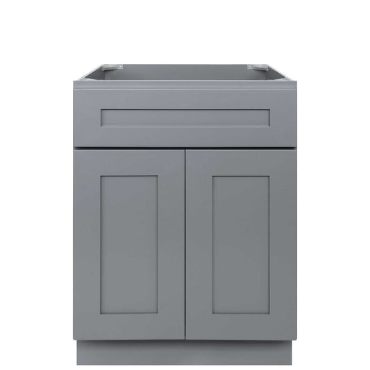 24 W x 21 D x 34.5 H Vanity Sink Base Cabinet - Colonial Gray