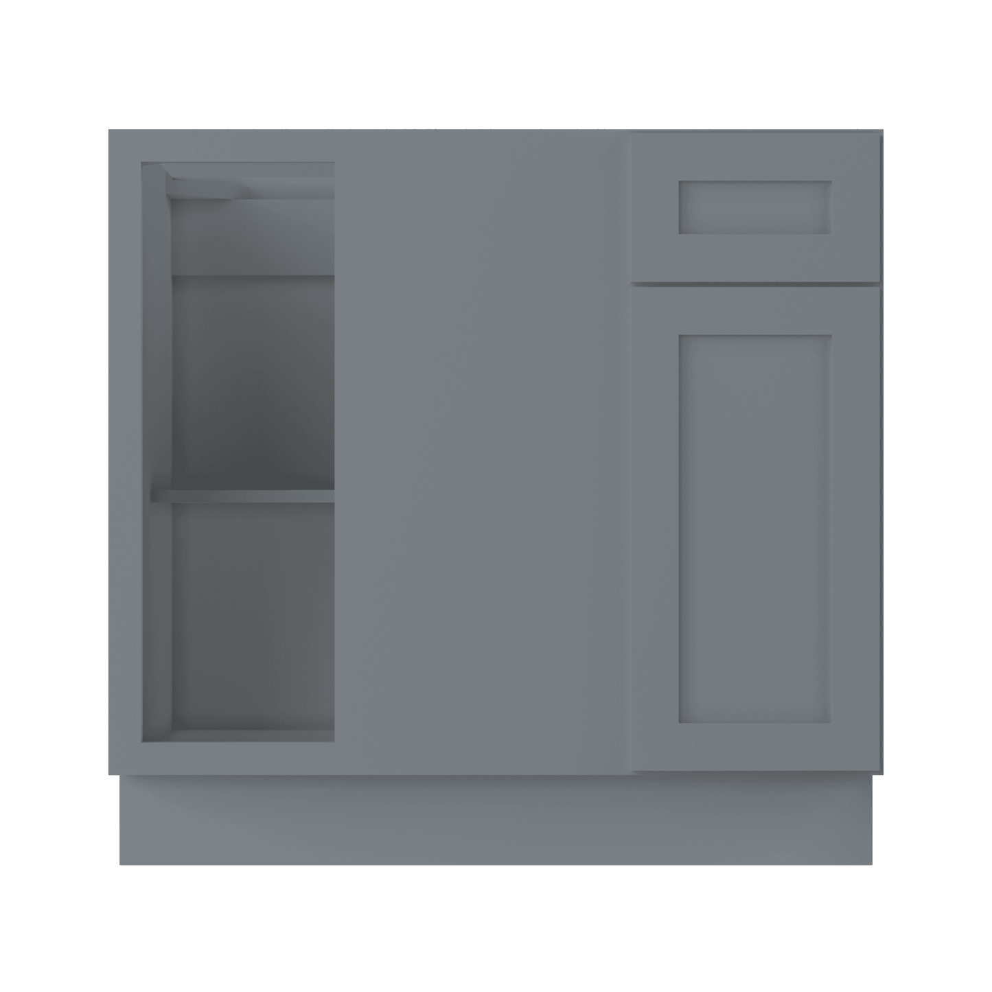 Blind Corner Base Kitchen Cabinet SCB36 Colonial Gray LessCare 36 in. width 34.5 in. height 24 in. depth - Kitchen