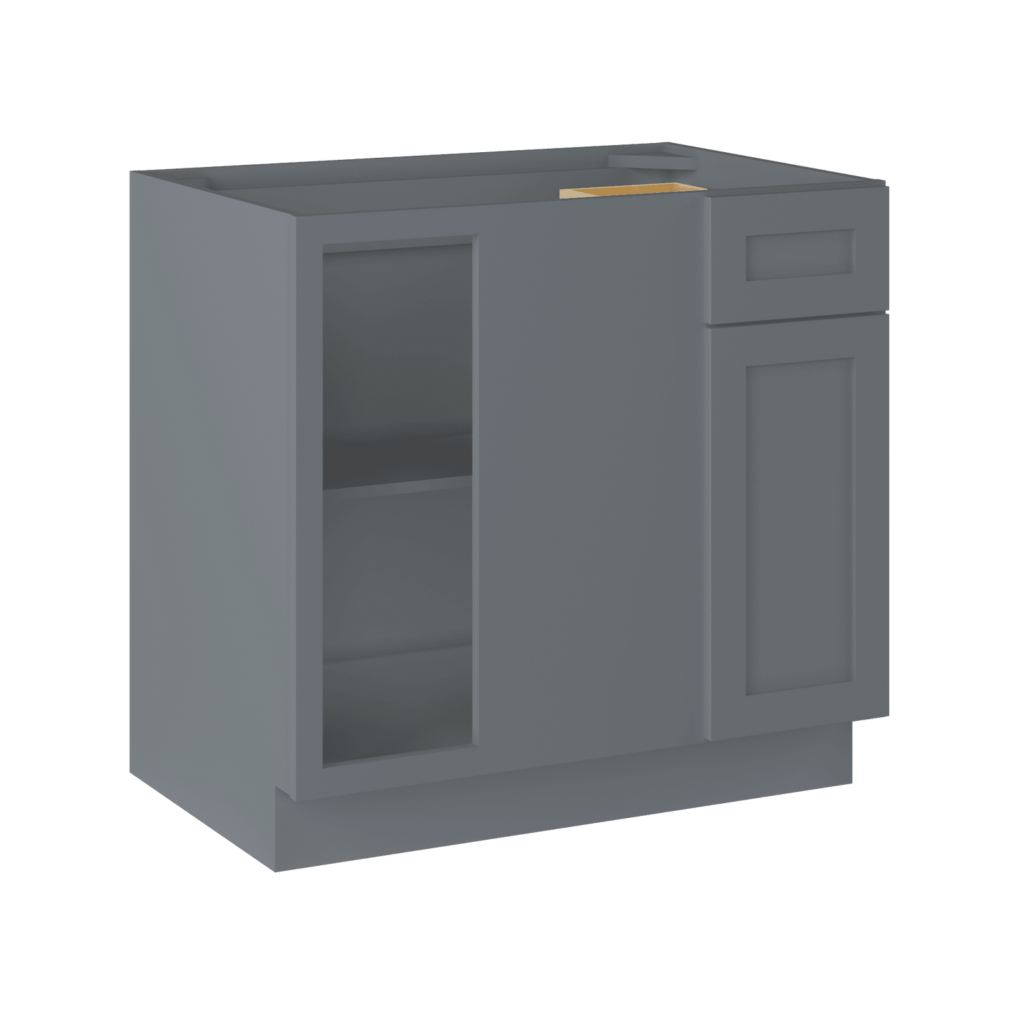 Blind Corner Base Kitchen Cabinet SCB36 Colonial Gray LessCare 36 in. width 34.5 in. height 24 in. depth - Kitchen