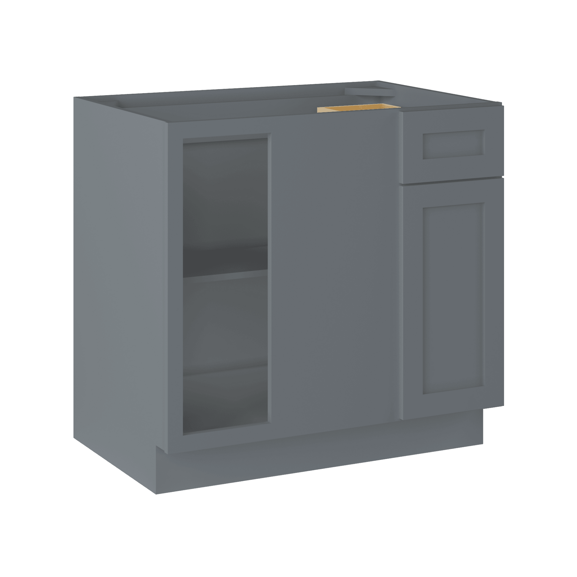 Blind Corner Base Kitchen Cabinet SCB36 Colonial Gray LessCare 36 in. width 34.5 in. height 24 in. depth - Kitchen