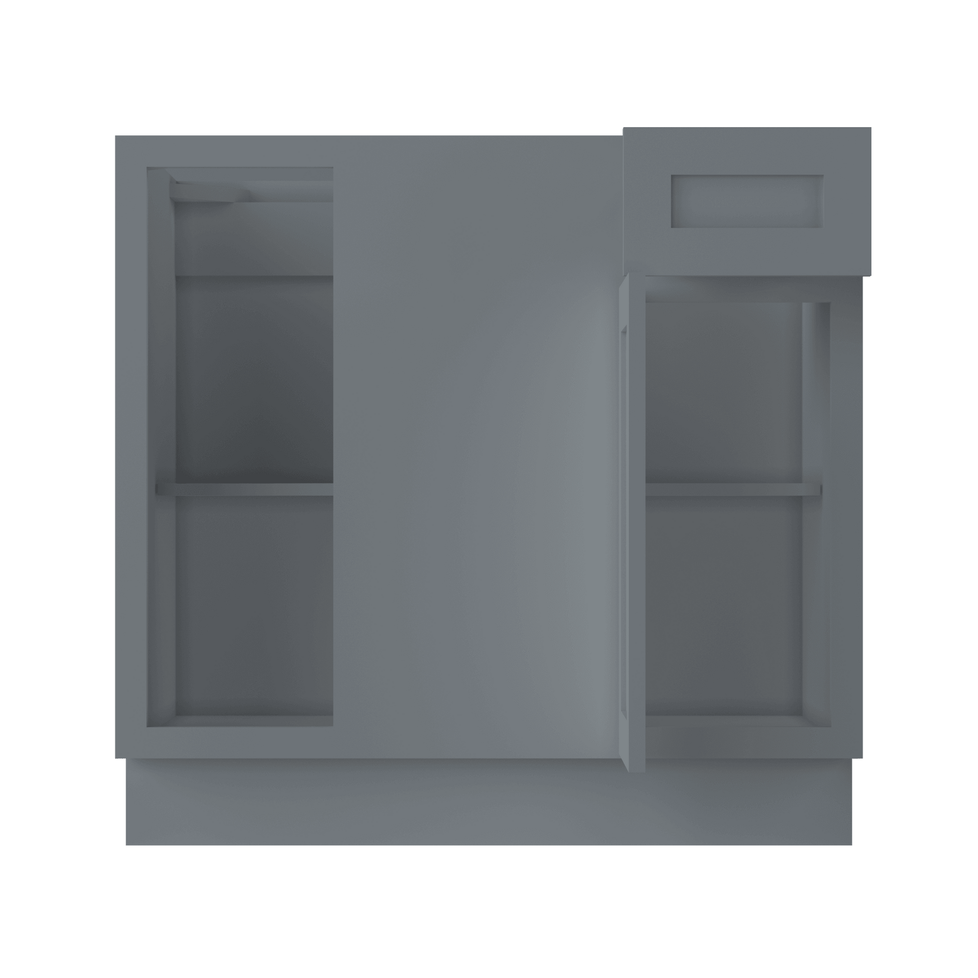 Blind Corner Base Kitchen Cabinet SCB36 Colonial Gray LessCare 36 in. width 34.5 in. height 24 in. depth - Kitchen