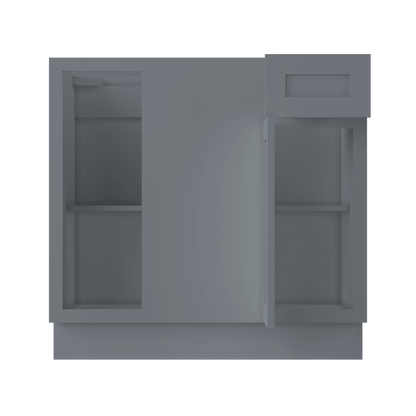 Blind Corner Base Kitchen Cabinet SCB36 Colonial Gray LessCare 36 in. width 34.5 in. height 24 in. depth - Kitchen