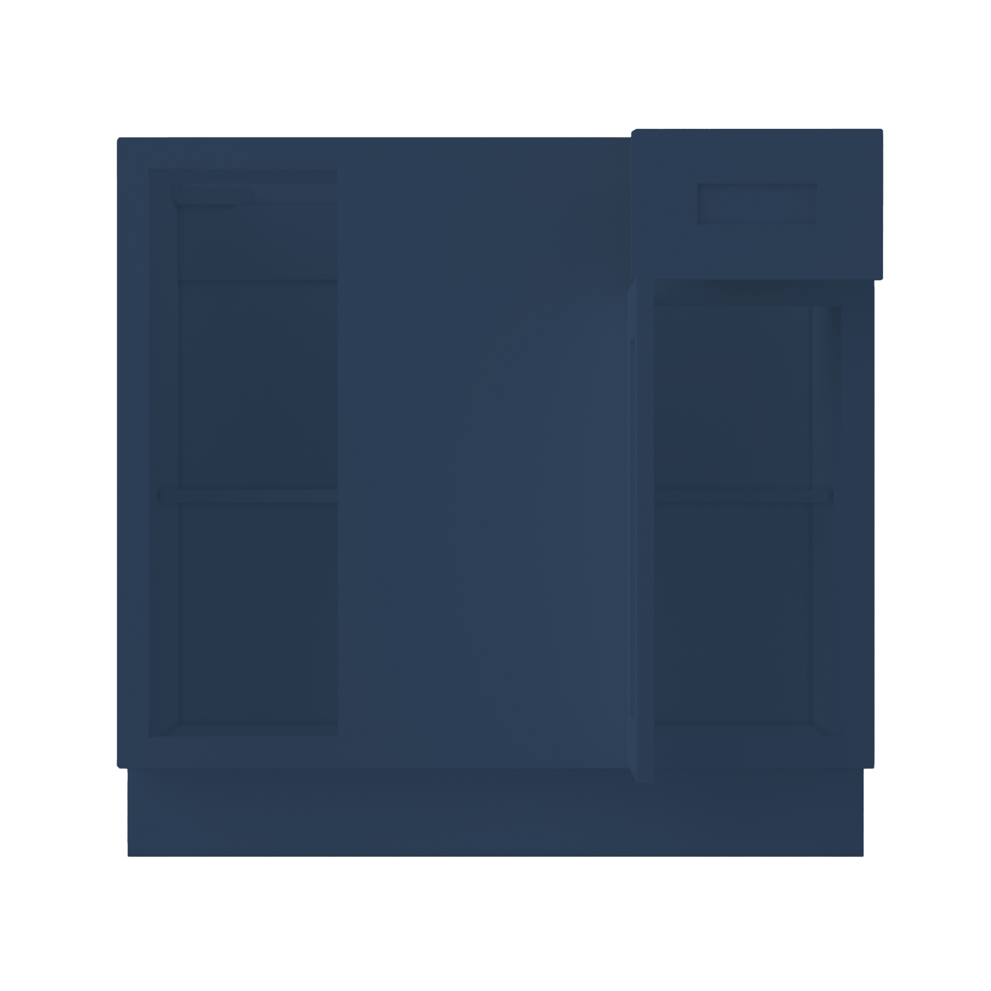 Blind Corner Base Kitchen Cabinet SCB36 Danbury Blue LessCare 36 in. width 34.5 in. height 24 in. depth - Kitchen