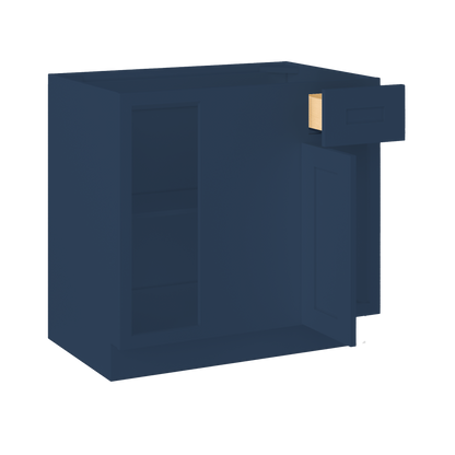 Blind Corner Base Kitchen Cabinet SCB36 Danbury Blue LessCare 36 in. width 34.5 in. height 24 in. depth - Kitchen