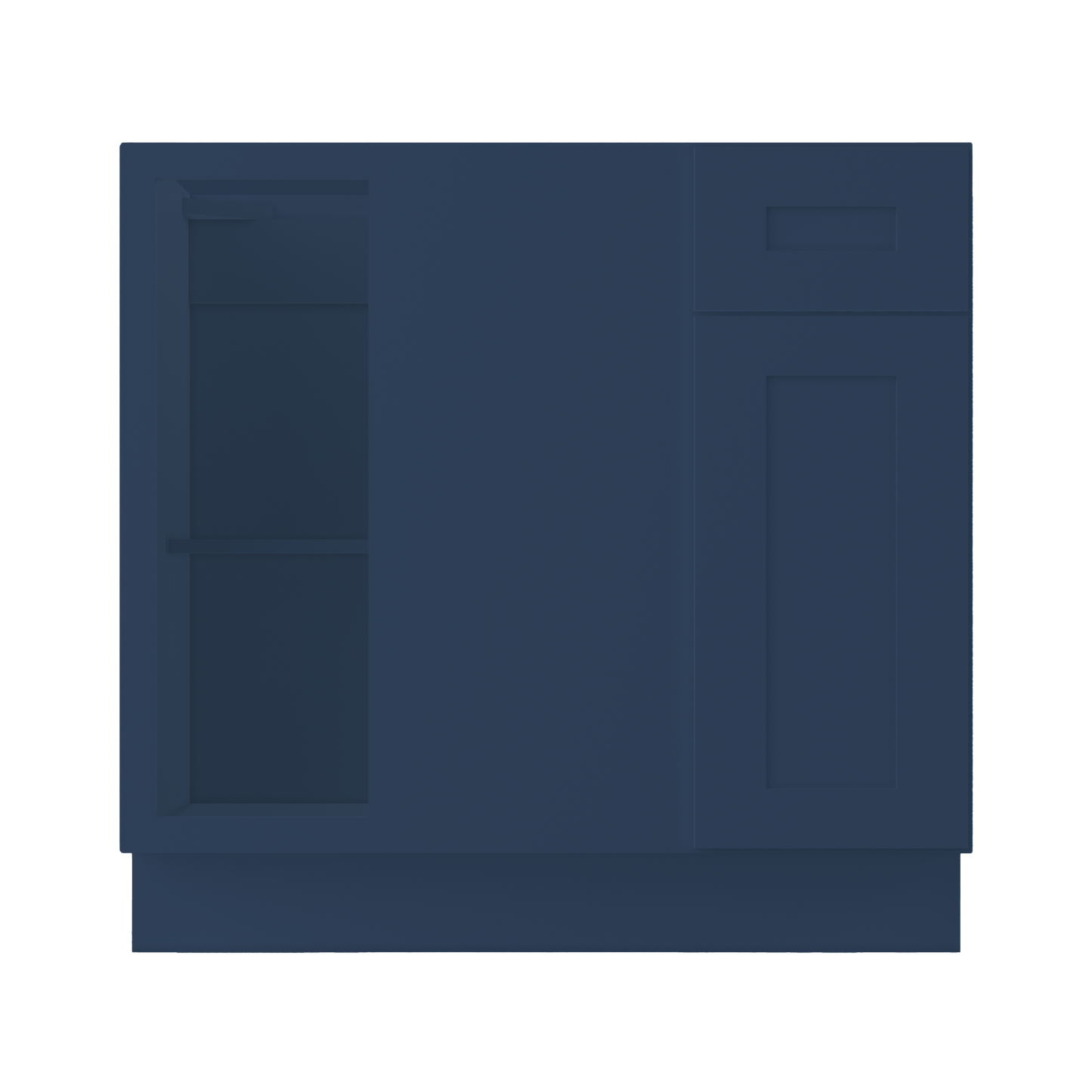 Blind Corner Base Kitchen Cabinet SCB36 Danbury Blue LessCare 36 in. width 34.5 in. height 24 in. depth - Kitchen