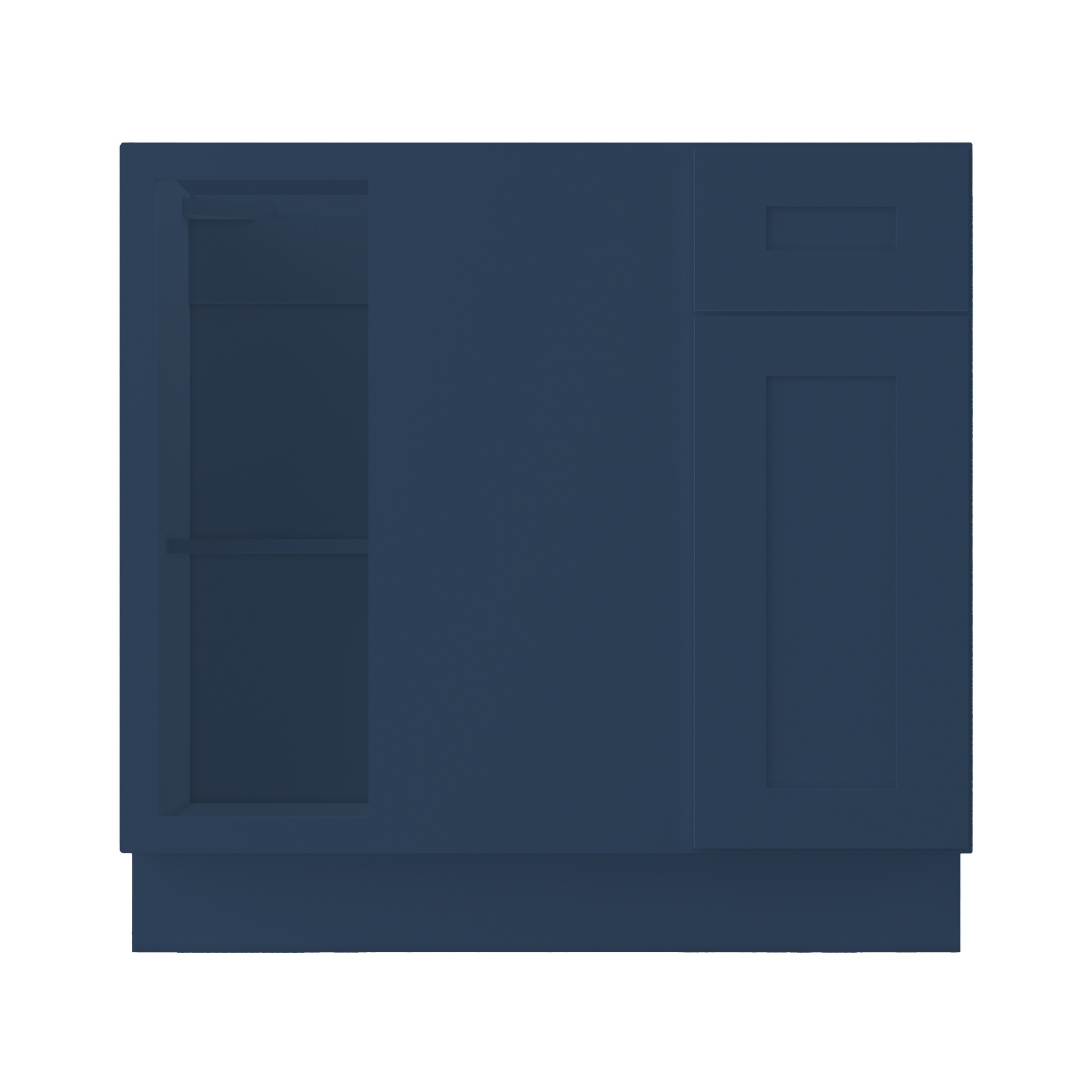 Blind Corner Base Kitchen Cabinet SCB36 Danbury Blue LessCare 36 in. width 34.5 in. height 24 in. depth - Kitchen