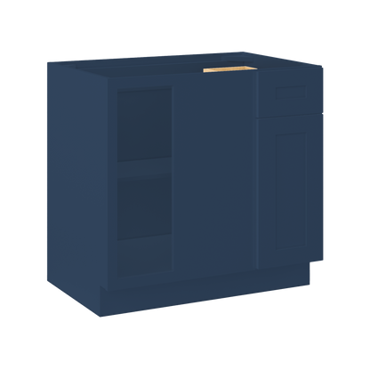 Blind Corner Base Kitchen Cabinet SCB36 Danbury Blue LessCare 36 in. width 34.5 in. height 24 in. depth - Kitchen