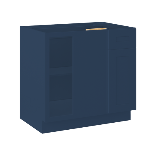Blind Corner Base Kitchen Cabinet SCB36 Danbury Blue LessCare 36 in. width 34.5 in. height 24 in. depth - Kitchen