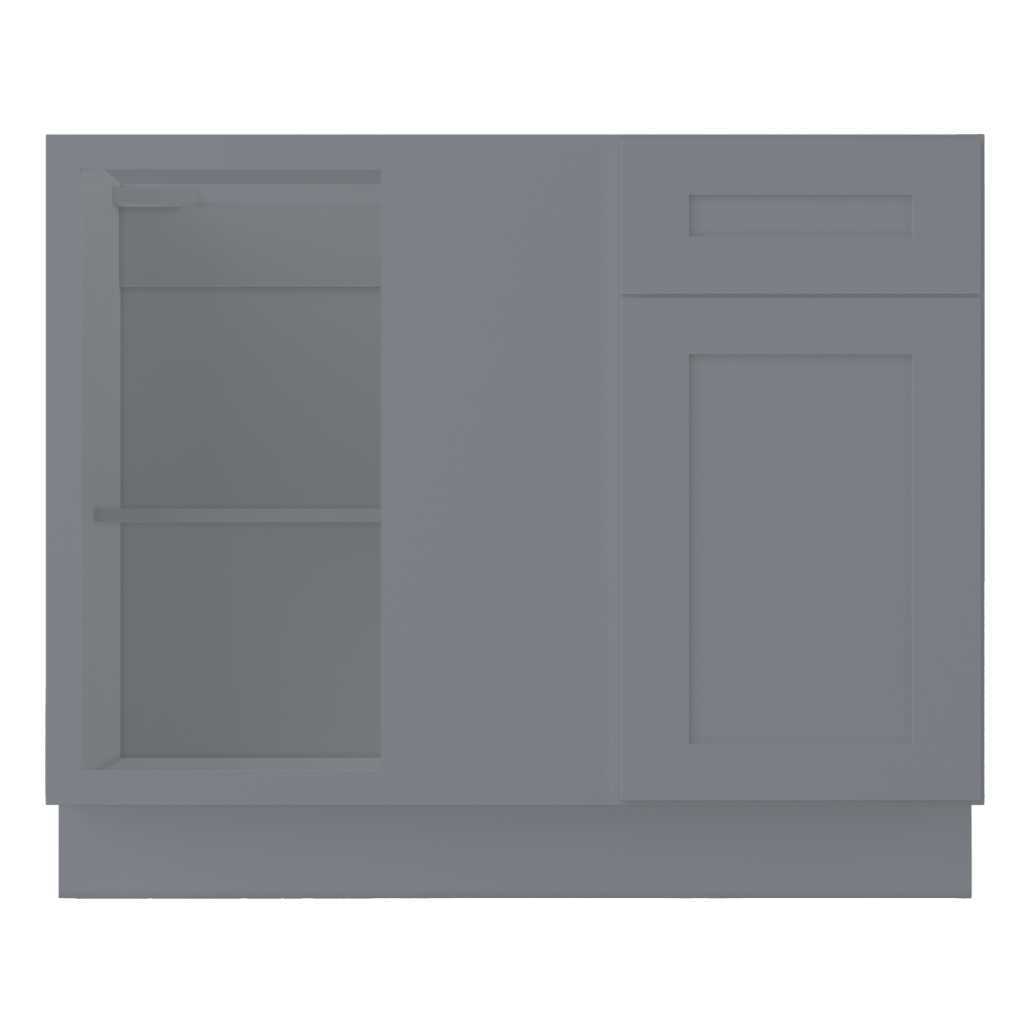 Blind Corner Base Kitchen Cabinet SCB42 Colonial Gray LessCare 42 in. width 34.5 in. height 24 in. depth - Kitchen