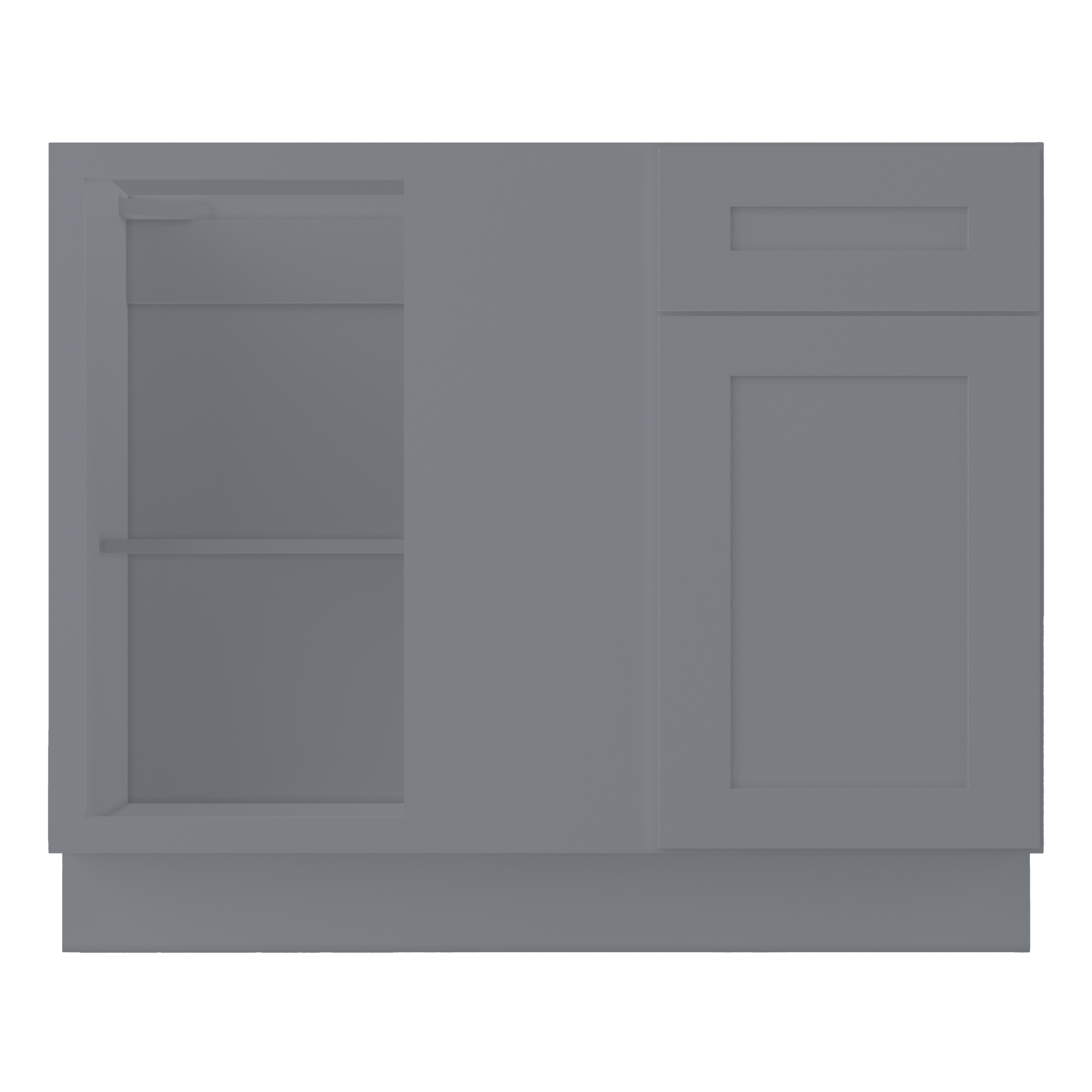 Blind Corner Base Kitchen Cabinet SCB42 Colonial Gray LessCare 42 in. width 34.5 in. height 24 in. depth - Kitchen