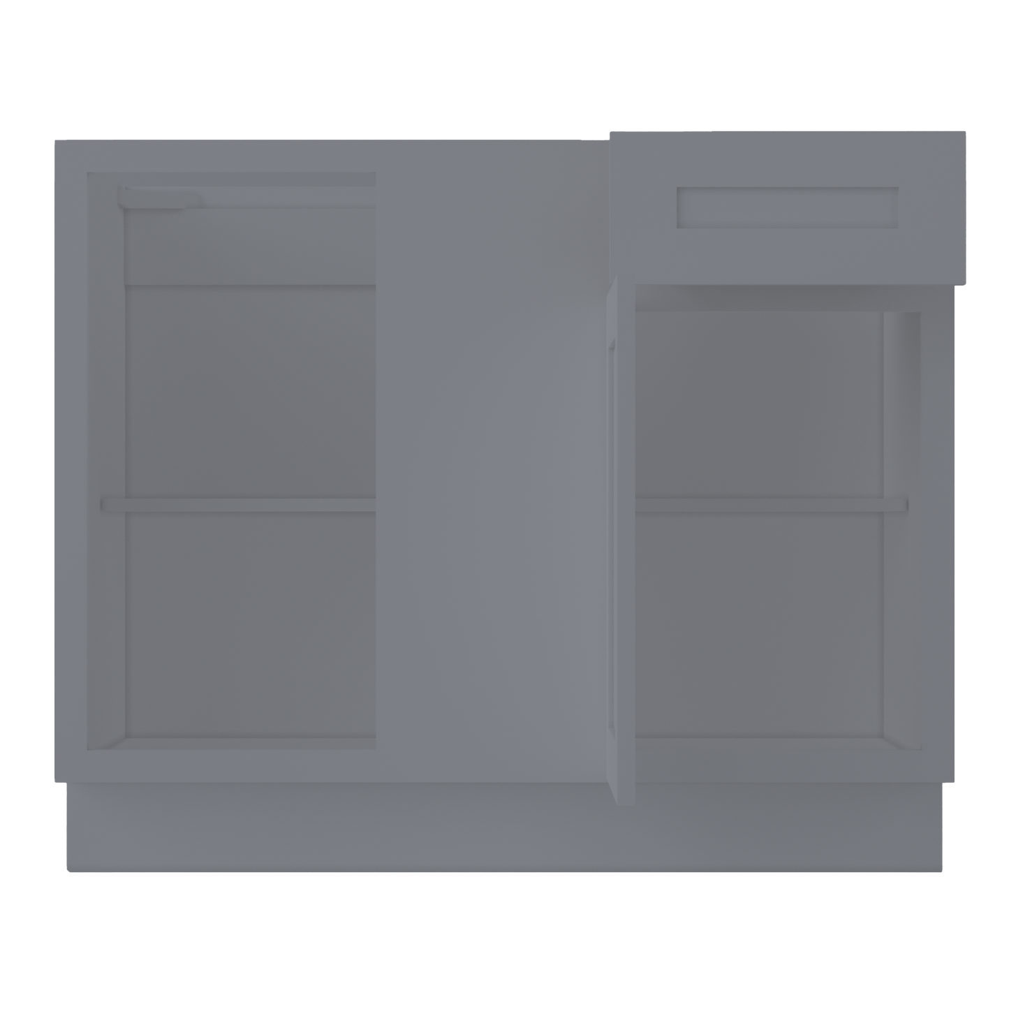 Blind Corner Base Kitchen Cabinet SCB42 Colonial Gray LessCare 42 in. width 34.5 in. height 24 in. depth - Kitchen