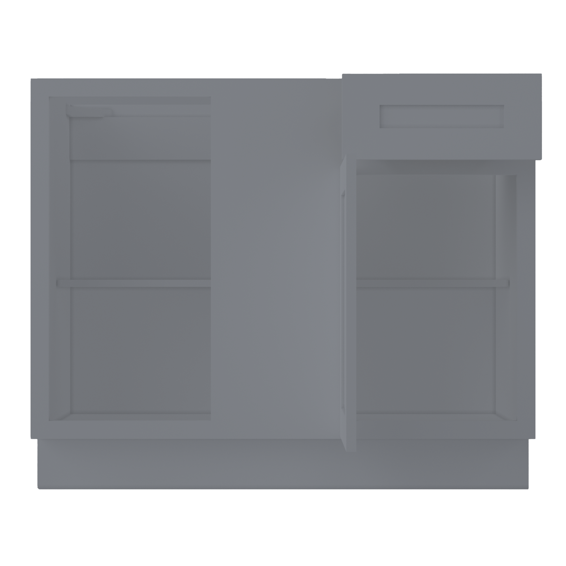 Blind Corner Base Kitchen Cabinet SCB42 Colonial Gray LessCare 42 in. width 34.5 in. height 24 in. depth - Kitchen