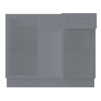 Blind Corner Base Kitchen Cabinet SCB42 Colonial Gray LessCare 42 in. width 34.5 in. height 24 in. depth - Kitchen